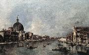 GUARDI, Francesco The Grand Canal with San Simeone Piccolo and Santa Lucia sdg oil on canvas